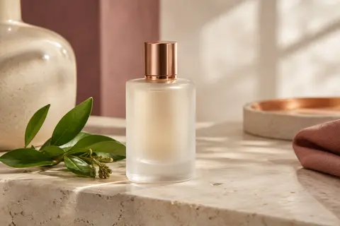 Flacon spray d’eau de toilette Nautica Voyage de 100 ml posé sur une surface claire